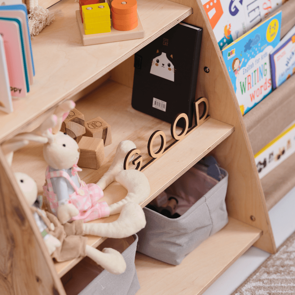 2-in-1 Montessori Shelf for Books & Toys