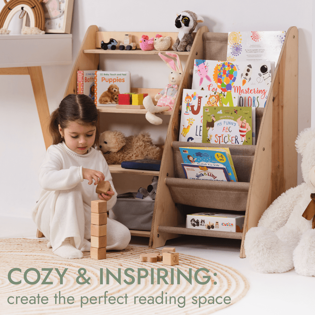 2-in-1 Montessori Shelf for Books & Toys